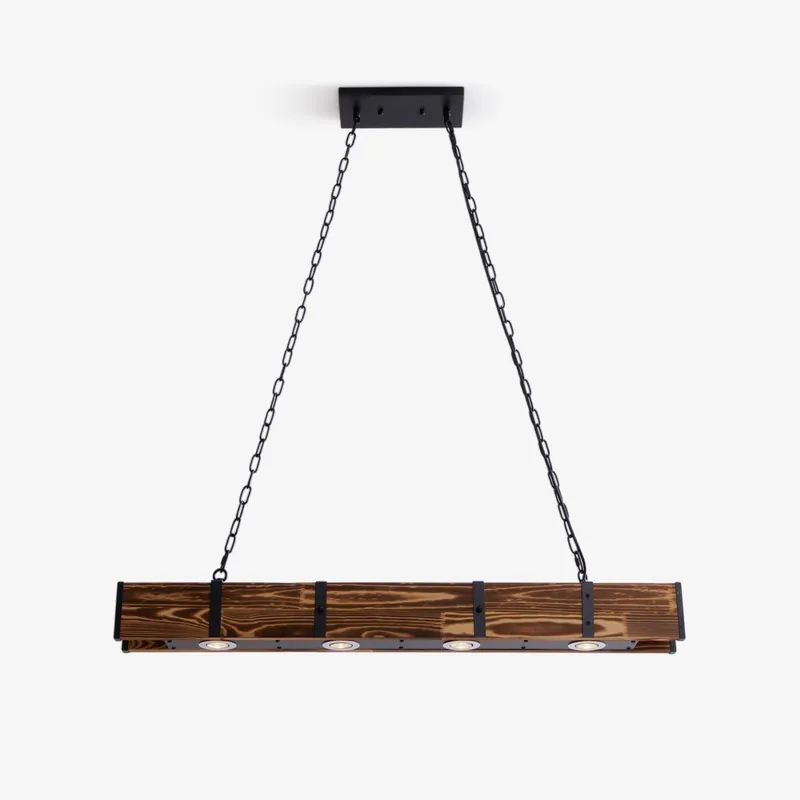 Lustra Linear Naturholz-Kronleuchter Pleva