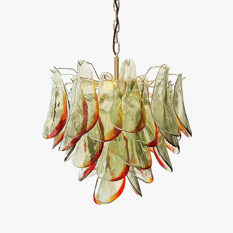 Aurora Eleganter Murano Glas-Kronleuchter Blütenblatt