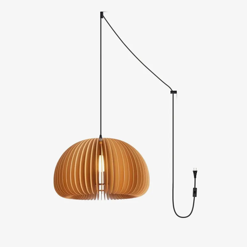 Orlenan Retro Pendelleuchte aus Holz