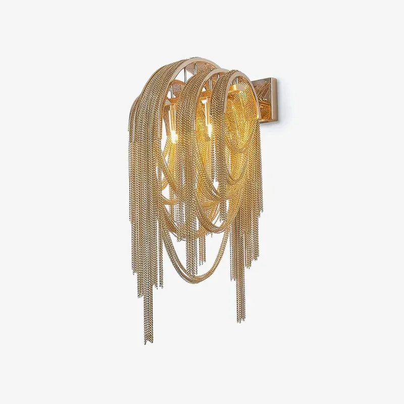 Chains Postmoderne Luxus-Wandleuchte mit Fransen