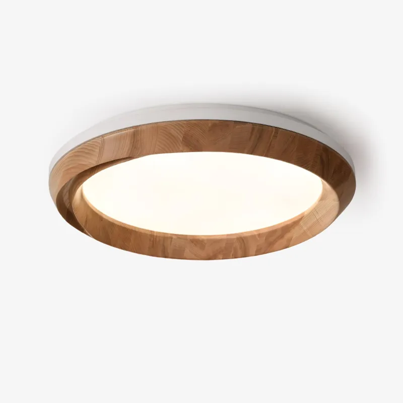 Aurdoreth Moderne minimalistische Deckenleuchte aus gewelltem Holz