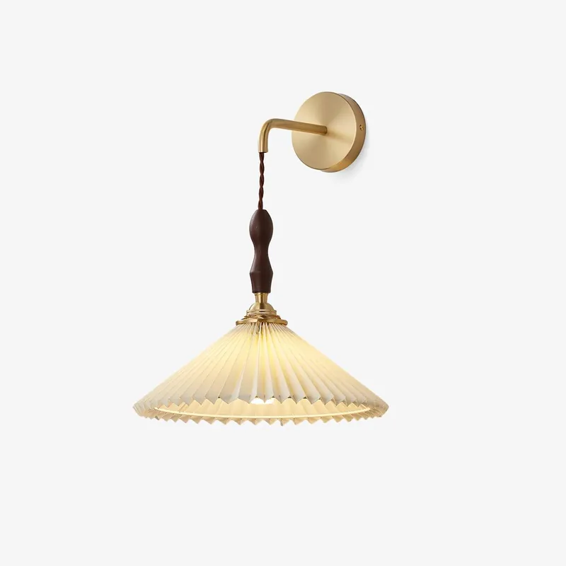 Eurlaeel Gefaltete Premium-Wandlampe aus Holz