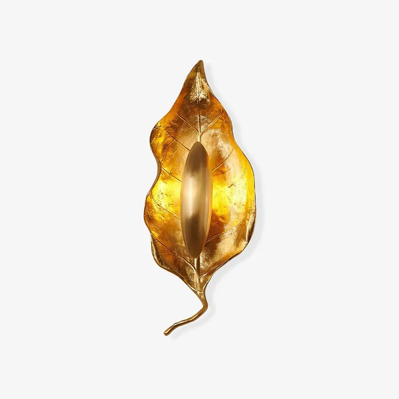 Evraee Wandleuchte nordische Kunst Blatt Messing