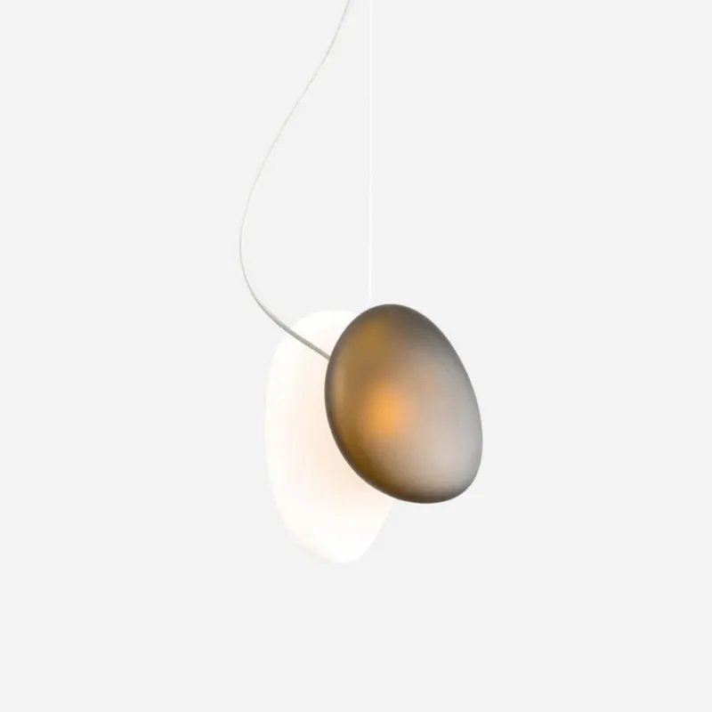 Eclipse Pendelleuchte aus satiniertem Glas
