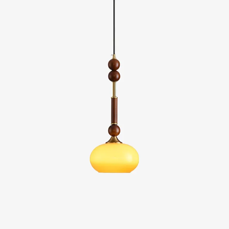 AmberGlow Vintage Pendelleuchte aus Holz