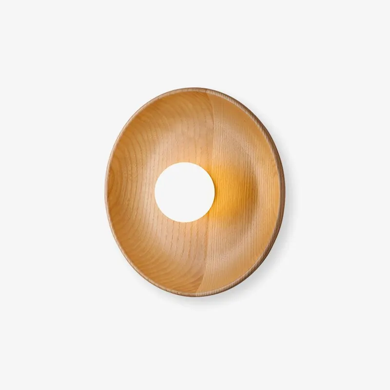 Cumirisra Moderne Minimalistische Wandleuchte aus Glas und Holz