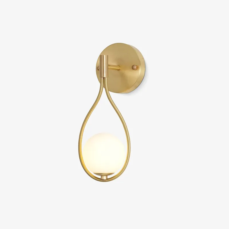Icarila Modern Minimalistisch Vanity Messing Glas Wandlampe