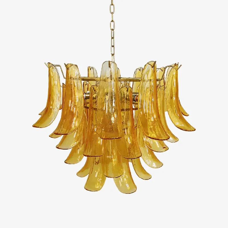 Aurora Murano Glas Blatt Gold Kronleuchter