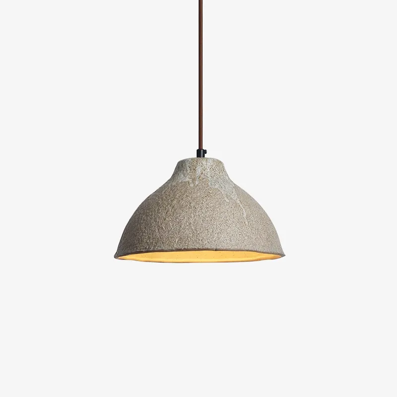 Zandora Retro Keramik Holz Pendelleuchte
