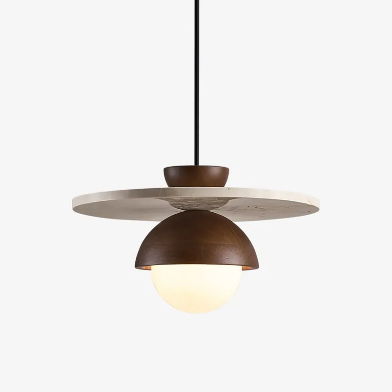 Vera Travertin Glas Pendelleuchte Design