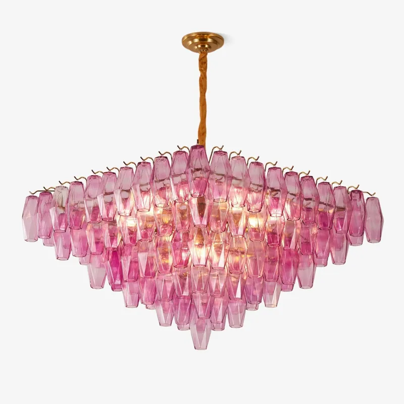 Aurora Kronleuchter Fuchsia Umgekehrt Pyramide Prisma