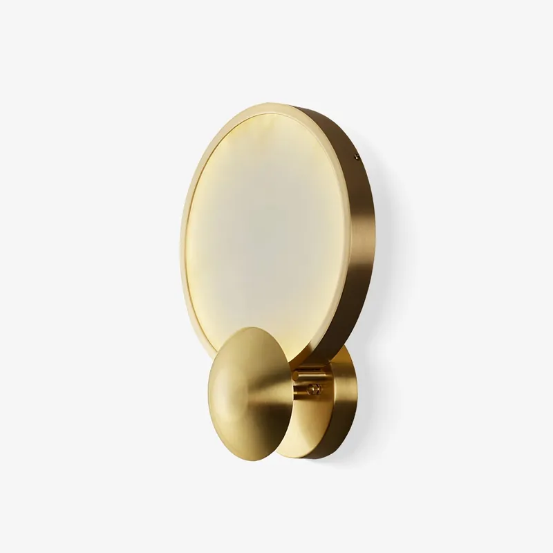 Sol Wandleuchte aus Alabaster und Messing