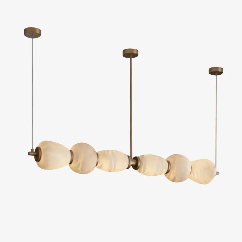 Cyrilla lineare Pendelleuchte aus Alabaster