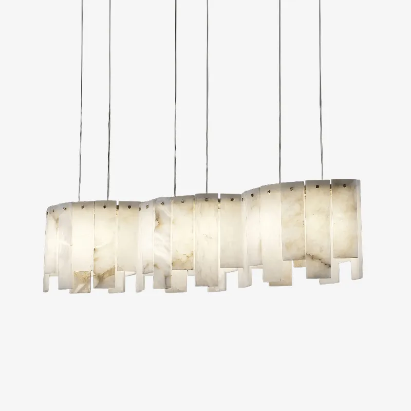 Cavelan glänzende Pendelleuchte aus Alabaster