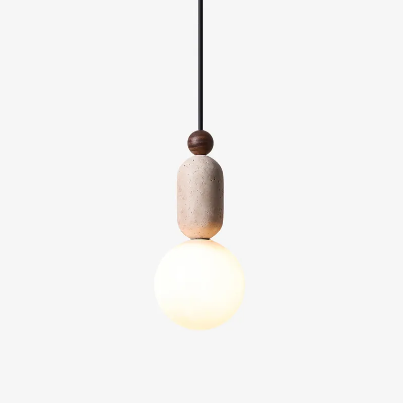 Vaarnii minimalistische Pendelleuchte aus Travertin
