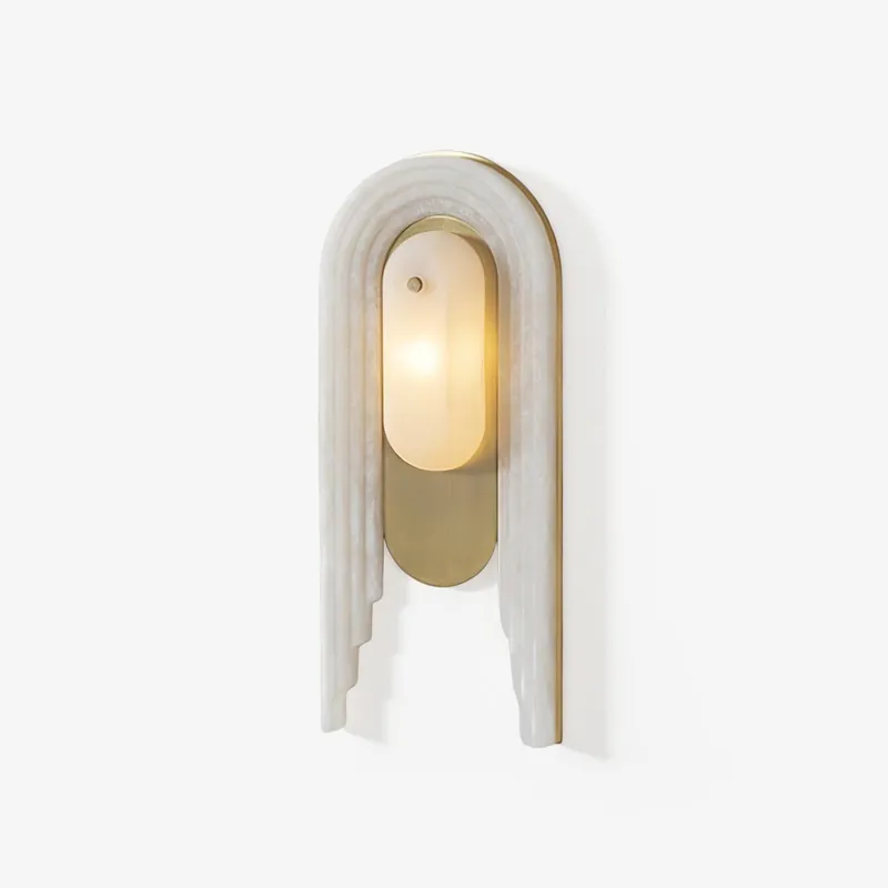 Sytalion Wandleuchte Elegant aus Alabaster in Bogenform