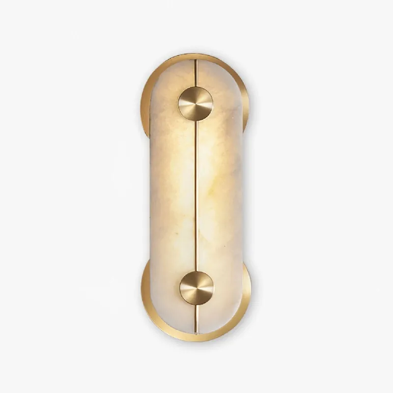 Selene Moderne Wandleuchte aus Alabaster und Messing