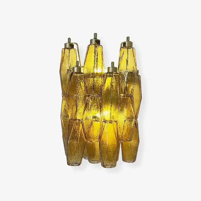 Aurora Wandlampe Bernstein Rhombus Glas Wärme