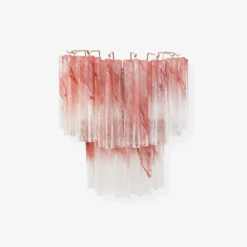Aurora Wandlampe Rosa Glas Platten Romantisch Aquarell