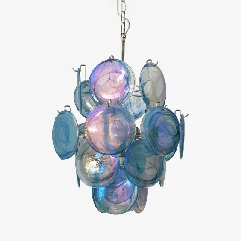 Aurora Kronleuchter aus Murano-Glas Vintage-Blau