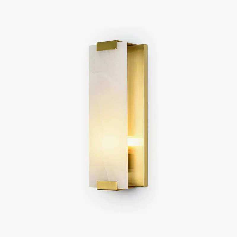 Arrina Rechteckige Wandlampe aus Alabaster