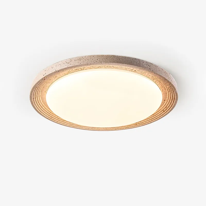 Olphaan Deckenleuchte aus Travertin mit Ringen