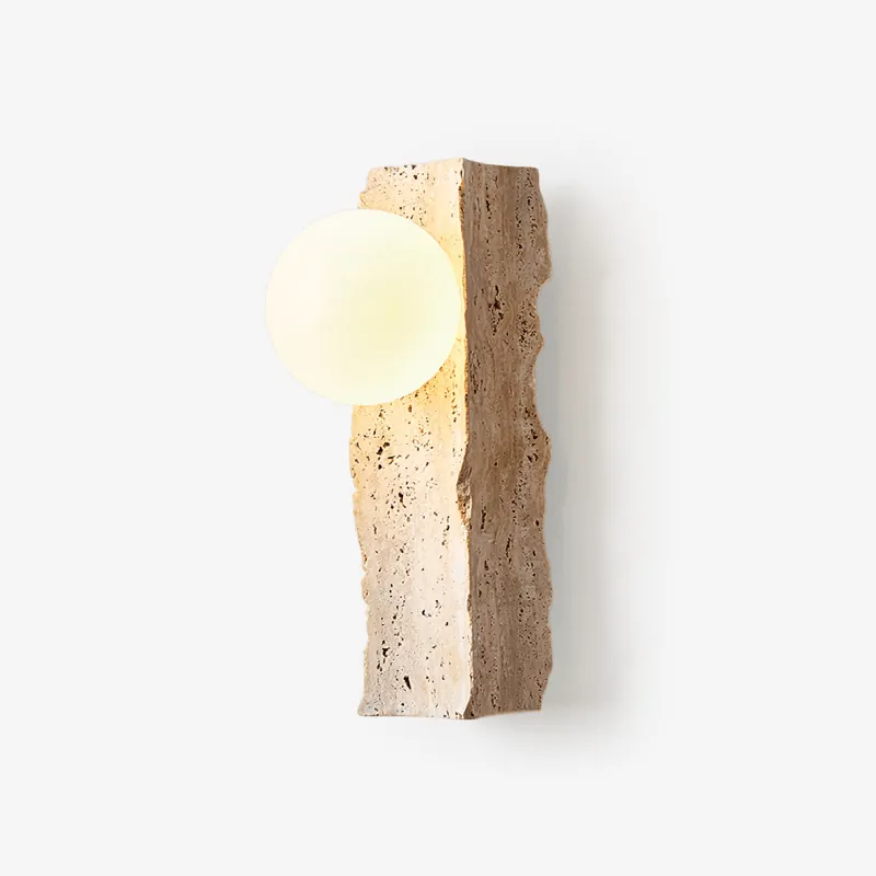 Elnoren Organische Wandlampe aus Travertin