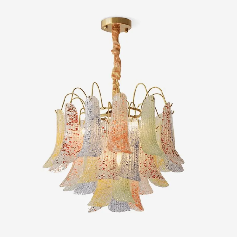 Aurora Vintage-Kronleuchter aus farbigem Murano-Glas