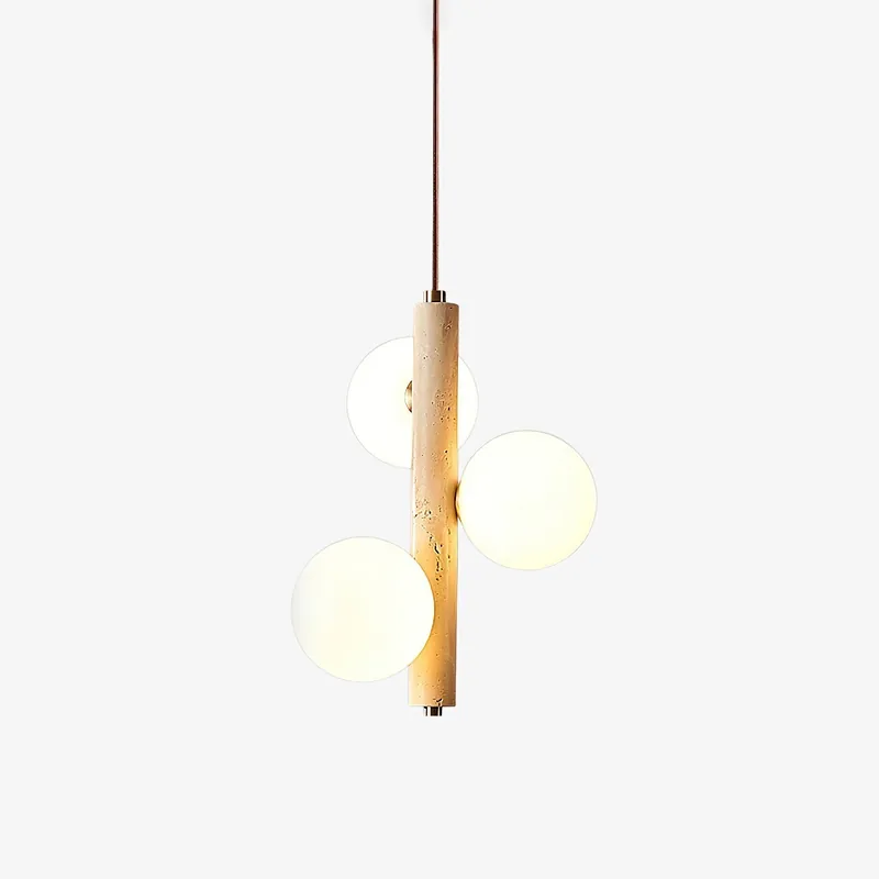 Aursorel Multi-Globe Pendelleuchte aus Travertin