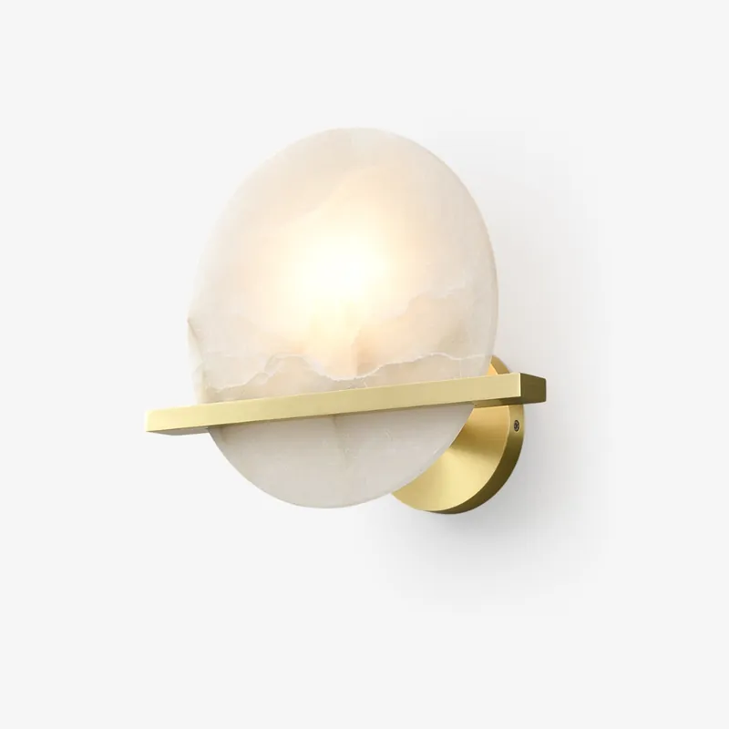 Vomiror sphärische Wandleuchte aus Alabaster