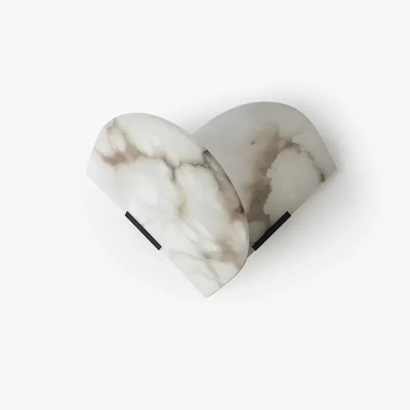 Cevelaris Wandleuchte aus Alabaster in Herzform