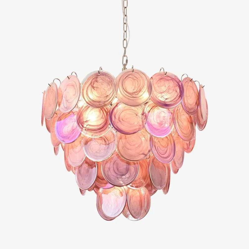 Aurora überlagerter Murano-Rosa-Luster