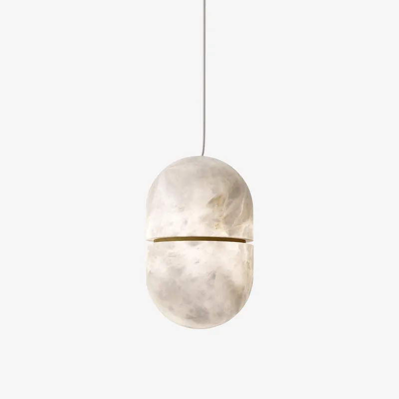 Strata Alabaster Pendelleuchte Kapsel-Form