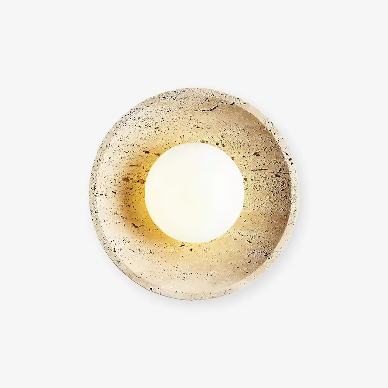 Vephair Bol-Rahmen Travertin Wandlampe