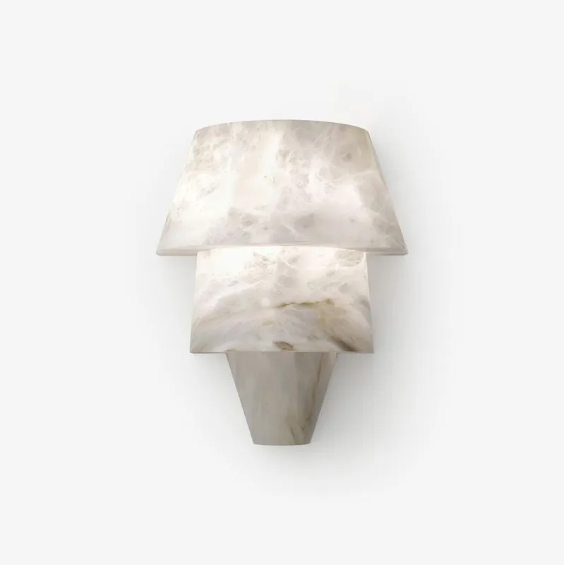 Vyloren Gestapelt Alabaster Wandlampe