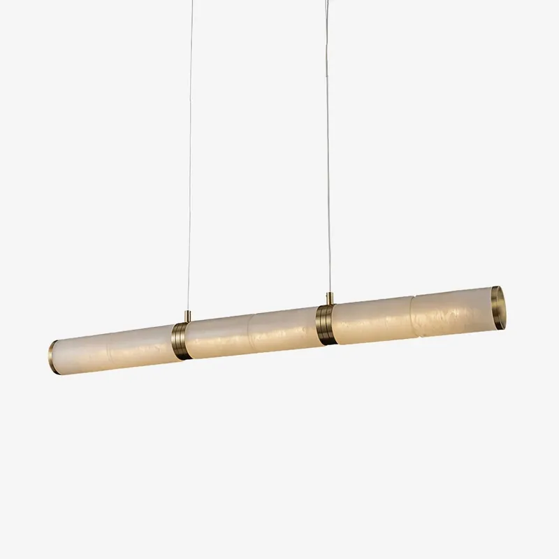 Eira Minimalistisch Alabaster Lineare Pendelleuchte