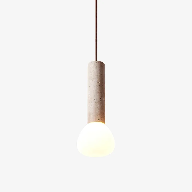Cicaris minimalistische Pendelleuchte aus Travertin