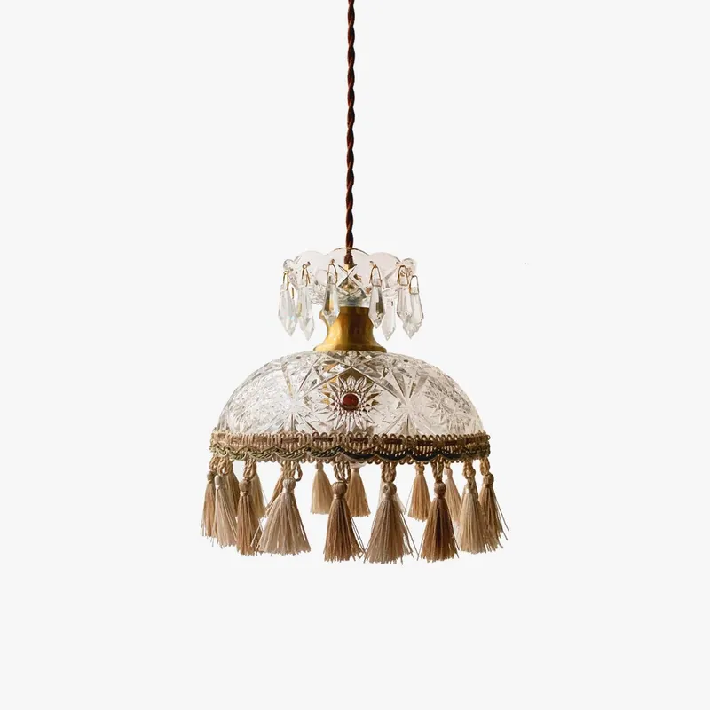 Veloce Luxuriöse Pendelleuchte aus Messing und Glas