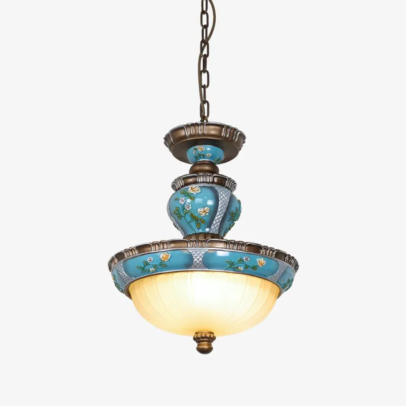 Floralis Retro Pendelleuchte aus Harz