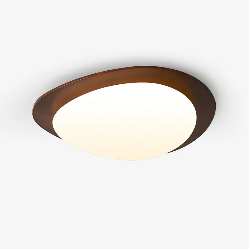 Deckenlampe Holz Nuss Kiesel