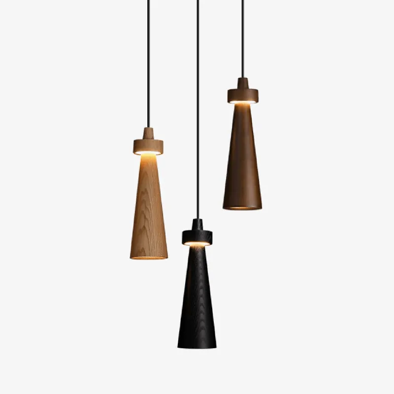 Taper Hängelampe Minimalistisch Holz