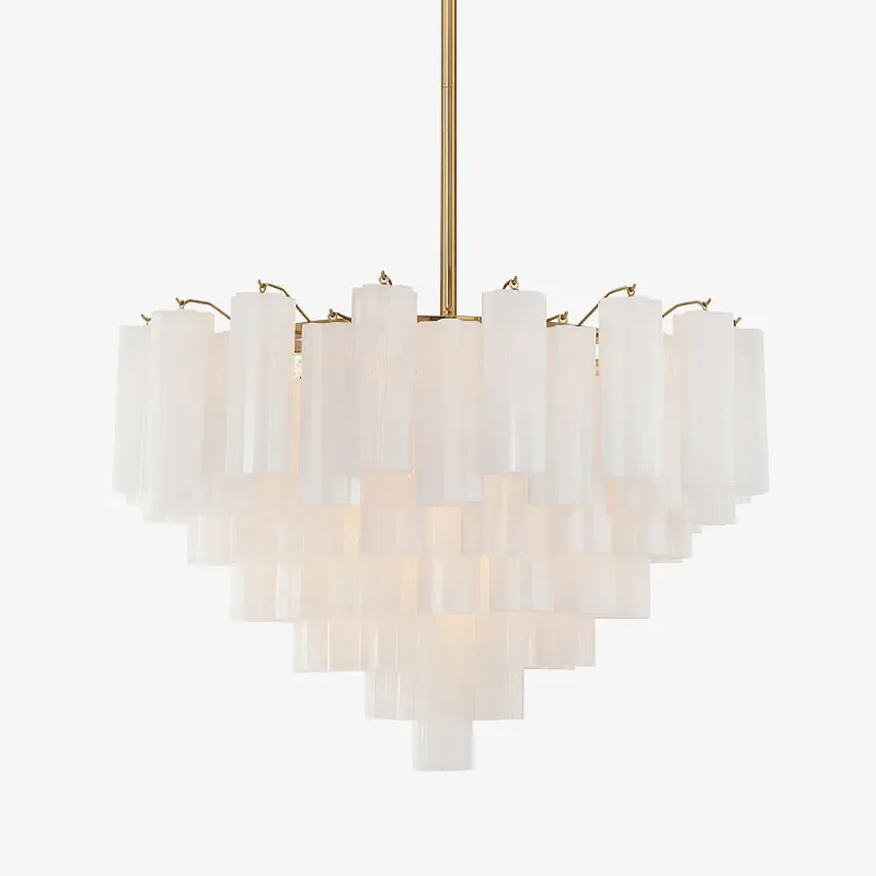 Aurora Kronleuchter Virella Röhren aus Murano-Glas Luxus