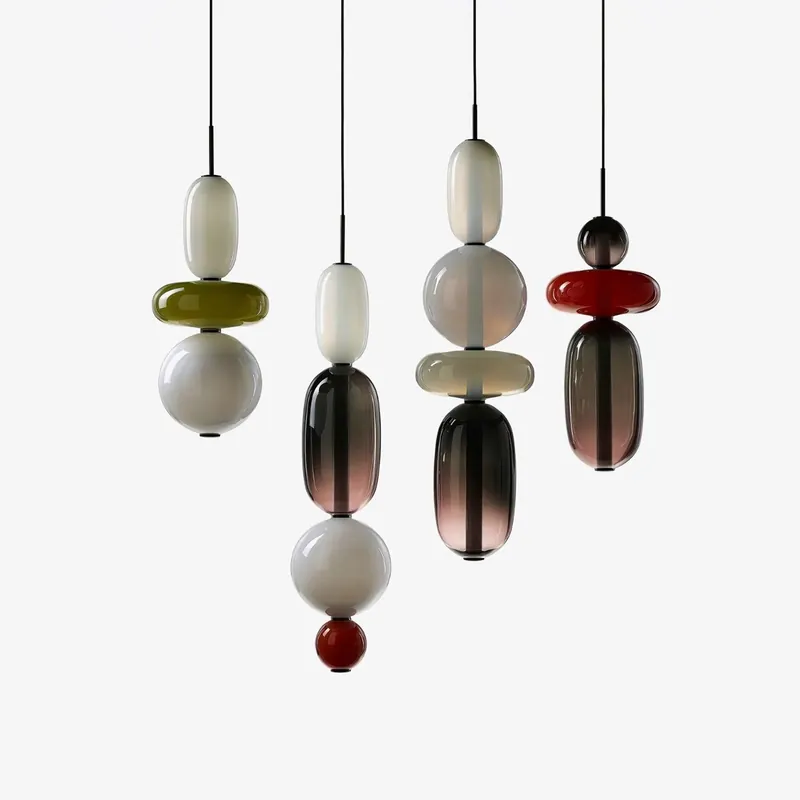 Orba hängende Lampe aus kristallisiertem Glas