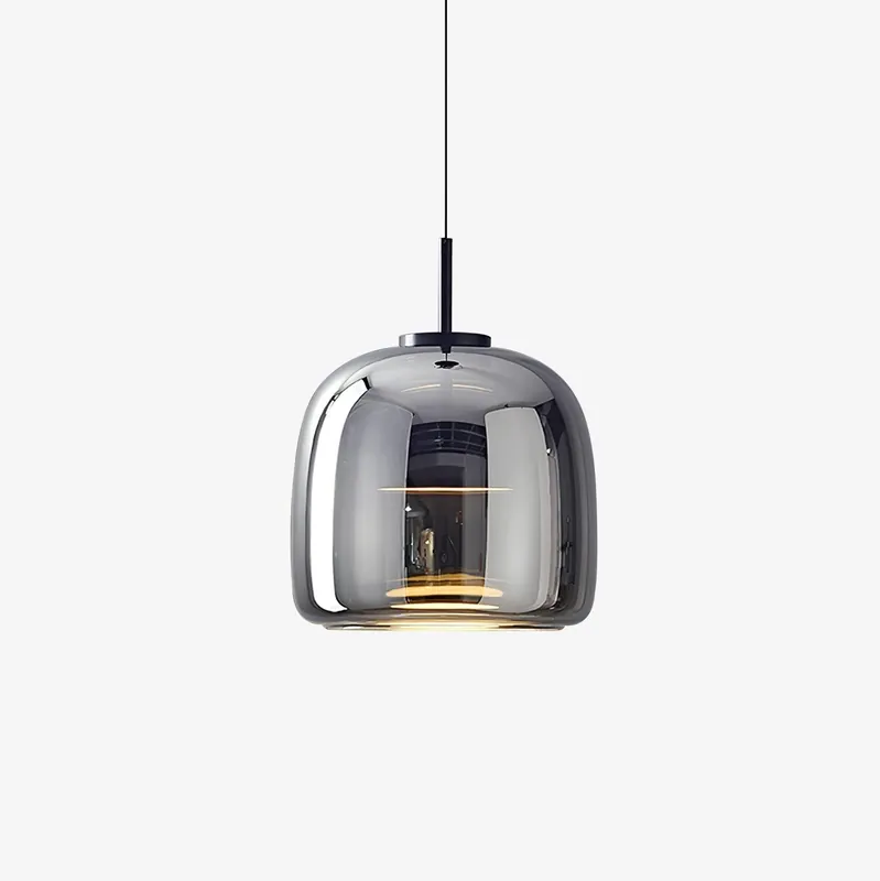 Obsidian moderne hängende Lampe aus Glas