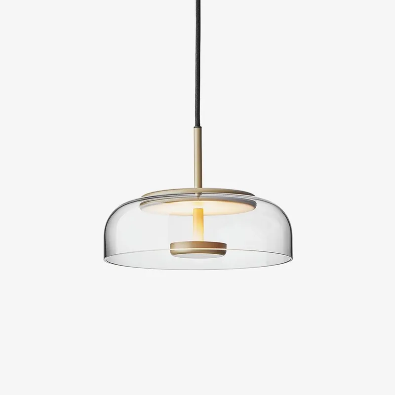 Elegante Hängelampe aus transparentem Glas