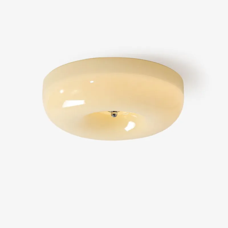 Solara Chandelier Creme-Pudding mit geblasenem Glas
