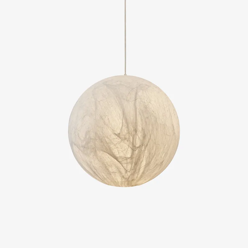 Globe Minimalistische Hängeleuchte aus Seide