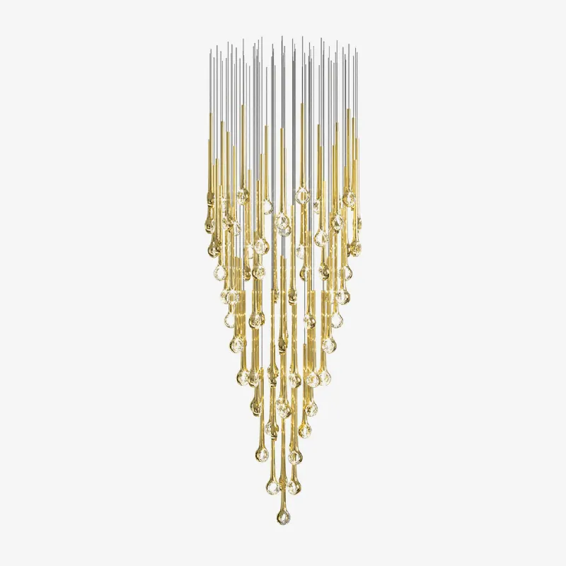 Cicarir Kronleuchter aus goldenem Farbverlauf-Glas
