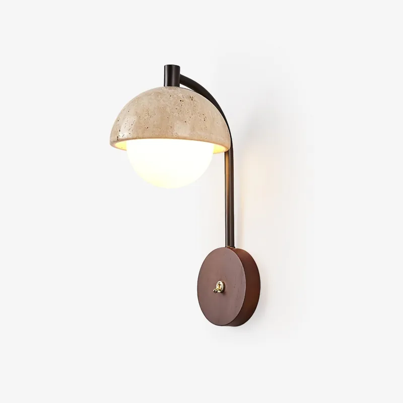 Arlo Wandlampe aus Travertin