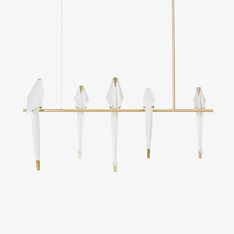 Lustra Skulpturaler Papierkran-Chandelier LED